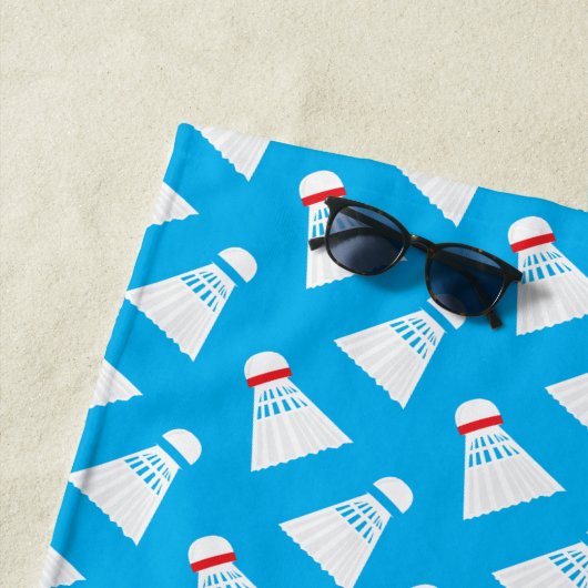 Badmintonspeler Shuttlecocks Patterned Strandlaken (In situ)