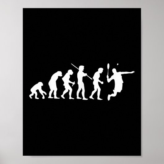 Badmintonspeler Smash Racket Sport Shuttle Poster (Voorkant)