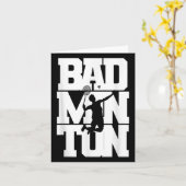 Badmintonspeler Smashing Shuttle Birdie Badminton Kaart (Gele Bloem)