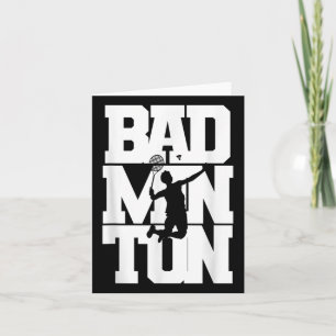 Badmintonspeler Smashing Shuttle Birdie Badminton Kaart