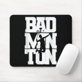Badmintonspeler Smashing Shuttle Birdie Badminton Muismat (Met muis)