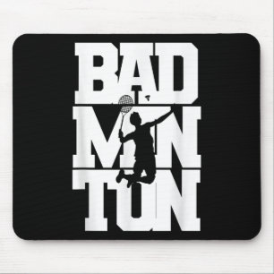 Badmintonspeler Smashing Shuttle Birdie Badminton Muismat