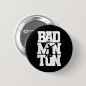 Badmintonspeler Smashing Shuttle Birdie Badminton Ronde Button 5,7 Cm (Voorkant /achterkant)