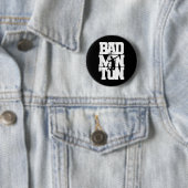 Badmintonspeler Smashing Shuttle Birdie Badminton Ronde Button 5,7 Cm (In situ)