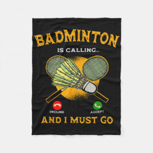 Badmintonspeler spel Racquet Lover Sportman Athl Fleece Deken