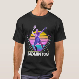 Badmintonspeler Sport Retro Vintage Vaporwave 90 T-shirt
