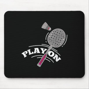 Badmintonspeler Sport Stok Shuttle Racket spelen Muismat