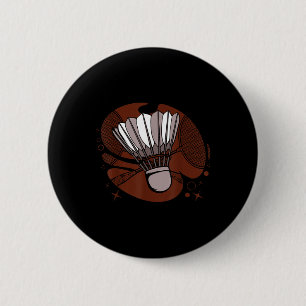 Badmintonspeler Sportman Atleet Spel Shuttle Lo Ronde Button 5,7 Cm