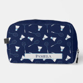 Badmintonspeler sportpatroon monogram toilettasje (Voorkant)