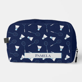 Badmintonspeler sportpatroon monogram toilettasje