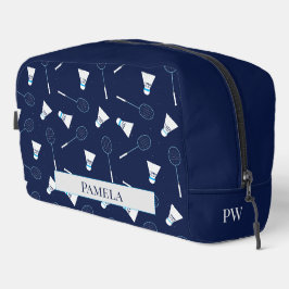 Badmintonspeler sportpatroon monogram toilettasje