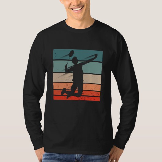 Badmintonspeler Sprong Smash T-shirt (Voorkant)