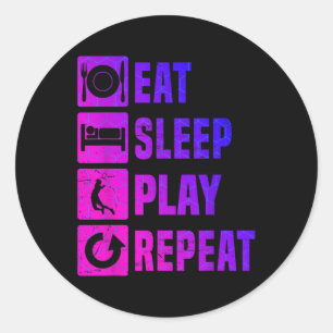 Badmintonspeler Squash Heren Badminton Shuttle  Ronde Sticker