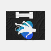 Badmintonspeler Squash Heren Shuttle Badminton  Fleece Deken (Voorkant (Horizontaal))