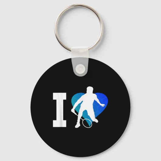 Badmintonspeler Squash Heren Shuttle Badminton Sleutelhanger (Voorkant)