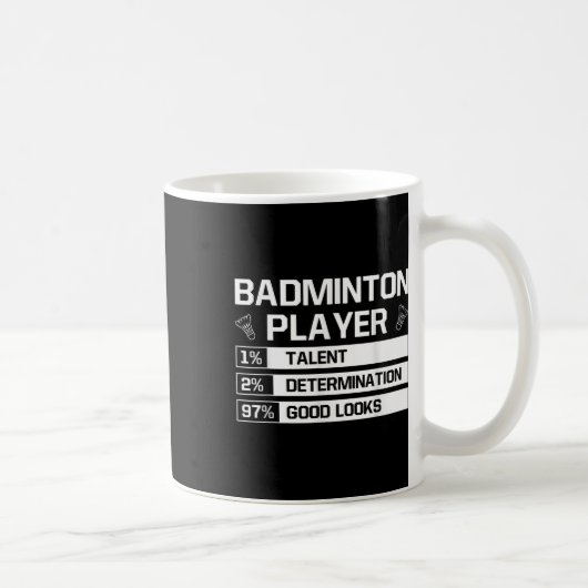 Badmintonspeler Talentbepaling Goed Uitziend S Koffiemok (Rechts)