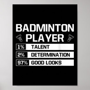 Badmintonspeler Talentbepaling Goed Uitziend S Poster