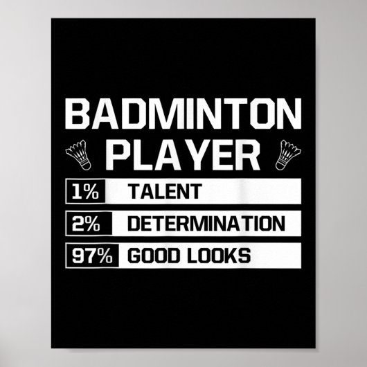 Badmintonspeler Talentbepaling Goed Uitziend S Poster (Voorkant)