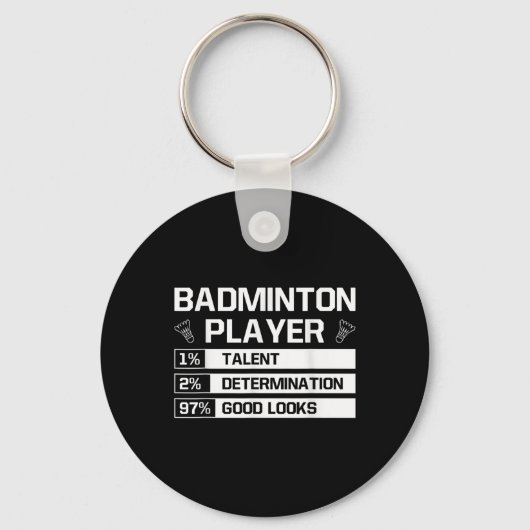 Badmintonspeler Talentbepaling Goed Uitziend S Sleutelhanger (Voorkant)