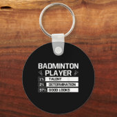 Badmintonspeler Talentbepaling Goed Uitziend S Sleutelhanger (Voorkant)