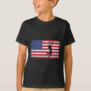 Badmintonspeler Usa Vlag Voor Mannen Vrouwen Coach T-shirt