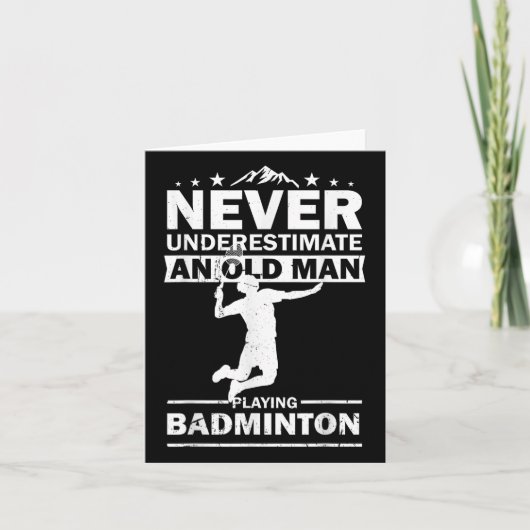 Badmintonspeler Vrouwen Mannen Shuttle Funny Badmi Kaart (Voorkant)