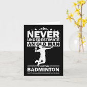 Badmintonspeler Vrouwen Mannen Shuttle Funny Badmi Kaart (Gele Bloem)