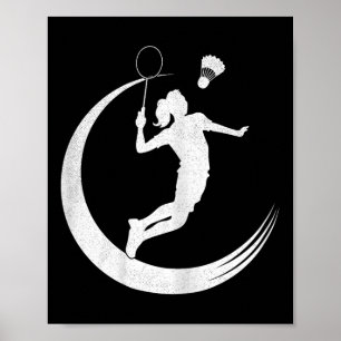 Badmintonspelers Tee Shuttle Meisjes Shuttler Roma Poster