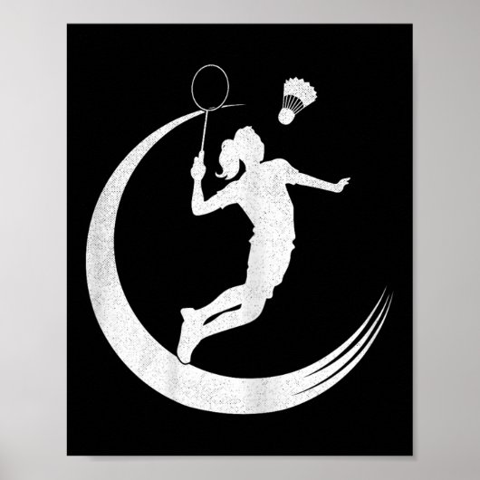 Badmintonspelers Tee Shuttle Meisjes Shuttler Roma Poster (Voorkant)