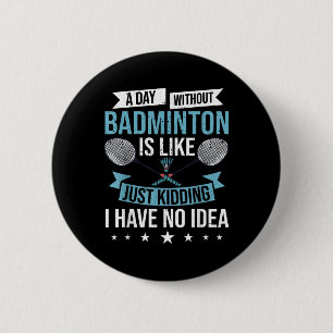 Badmintonspellen Grappige sporttraining Competitie Ronde Button 5,7 Cm
