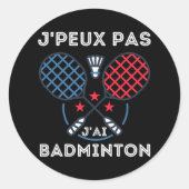badmintontrui ronde sticker (Voorkant)
