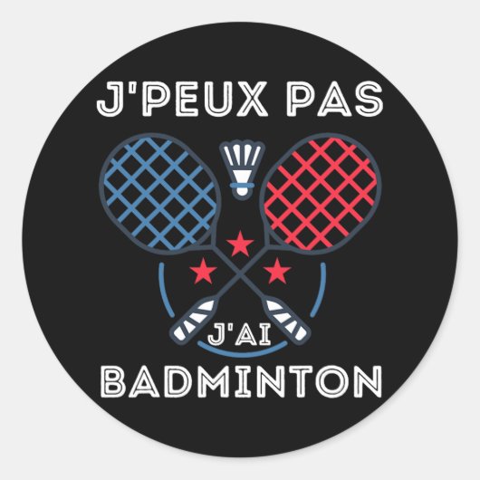 badmintontrui ronde sticker (Voorkant)