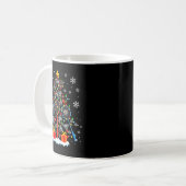Badmintonuitrusting Als Kleurrijke Kerstboom Pla Koffiemok (Voorkant links)