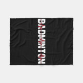 Badmintonveld Racket - Racquet Shuttle Ekg Hart Fleece Deken (Voorkant (Horizontaal))
