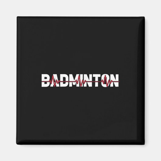 Badmintonveld Racket - Racquet Shuttle Ekg Hart Magneet (Voorkant)