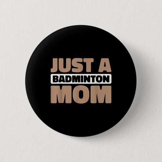 Badmintonveld - Speler Shuttle Gewoon Een Badminto Ronde Button 5,7 Cm (Voorkant)