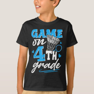 Badmintonwedstrijd op jongens en meisjes van groep t-shirt
