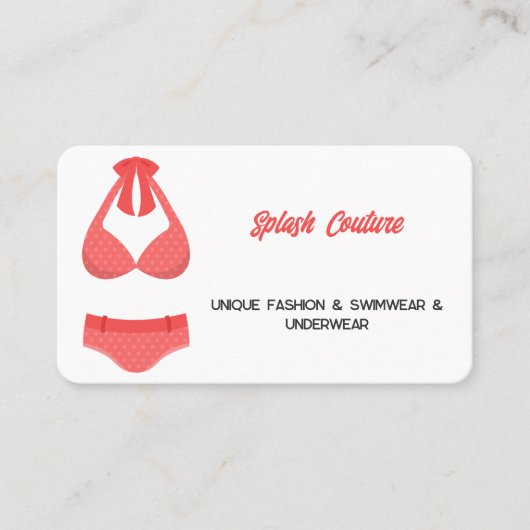Badmode badpak visitekaartje (Voorkant)