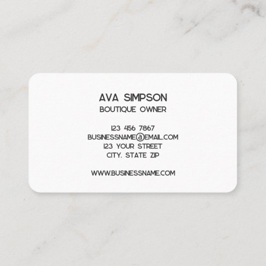 Badmode badpak visitekaartje (Achterkant)