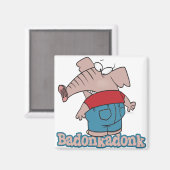 Badonkadonk olifant kont cartoon magneet (Voorkant / Achterkant)