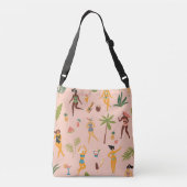 Badpak Dames: Tropische Dans Crossbody Tas (Achterkant)