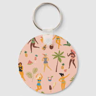 Badpak Dames: Tropische Dans Sleutelhanger