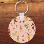 Badpak Dames: Tropische Dans Sleutelhanger (Voorkant)