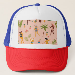 Badpak Dames: Tropische Dans Trucker Pet
