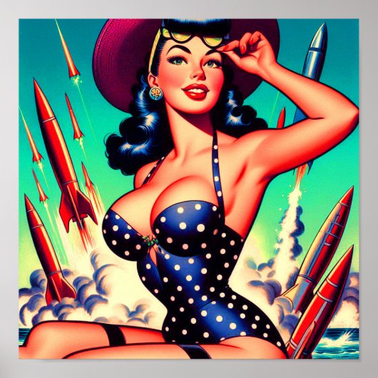 badpak Pin-up Poster (Voorkant)