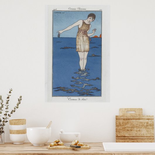 badpak voor parijs poster (Keuken)