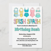  badpakken Zwempakken Zwembad Party Kaart (Voorkant)