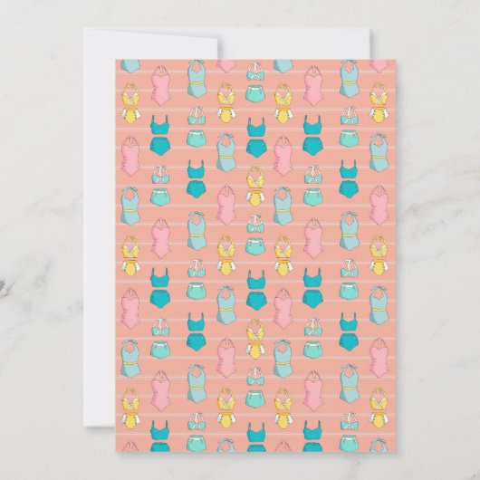 badpakken Zwempakken Zwembad Party Kaart (Achterkant)