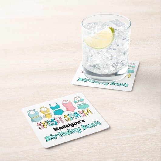  badpakken Zwempakken Zwembad Party Kartonnen Onderzetters (Insitu)