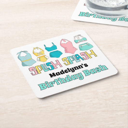  badpakken Zwempakken Zwembad Party Kartonnen Onderzetters (Schuin)